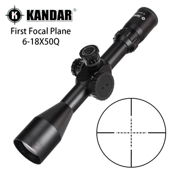 

KANDAR 6-18X50Q First Focal Plane Hunting Riflescopes Side Parallax Adjustment Mil Dot Glass Etched Reticle Turrets Reset Scope