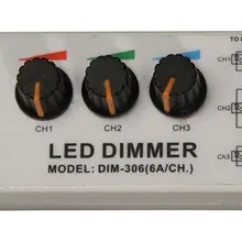 3 канала светодиодный диммер постоянного напряжения, DC10-30V вход, 6А каждый канал выход