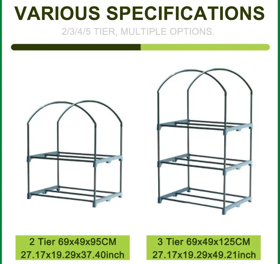 2/3/4-ярусный выставочный стенд Пластик PE растение Парниковый Сад Цветок овощи Green House непромокаемые сохранение тепла тепличное покрытие сер