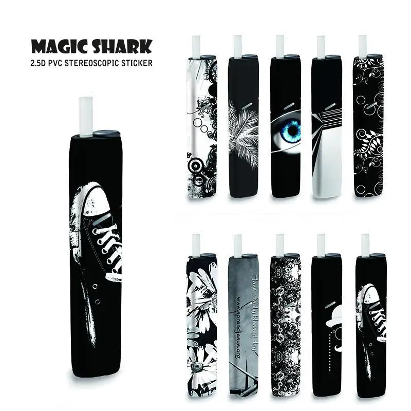 

Magic Shark 100% New Stylish Eye Shoe PVC Stereo Cover Film Sticker Case For IQOS 3 Multi IQOS3 Multi E Cigarette