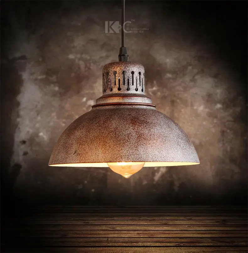 

RH Nothern Europe Iron Pendant Lamp Industrial Retro Loft Style Bar Light Restaurant Desktop LED Pendant Light Free Shipping