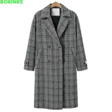 Abrigo Mujer Plaid 2018 The New European And American Large Size Women's Dress, Loose Cloth, Double Breasted Coat Cotton Coat. Abrigo Mujer Plaid 2018 The New European And American Large Size Women's Dress, Loose Cloth, Double Breasted Coat Cotton Coat.