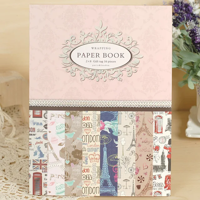 16sheets eiffel tower large paris diy gift wrapping paper a4 size wrapping paper sheet size
