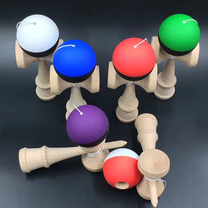 1 шт двухцветная деревянная Kendama умелый Джамбо Профессиональный шар Kendama PU краска на открытом воздухе жонглирование игры шарики игрушки для подарков