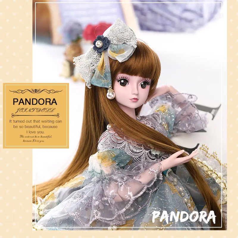 

BARBIE 1/3 BJD Doll 19 Joint Body Princess Evening Dress Wedding Dress 60cm Children Birthday Gifts Girls Toy Furniture For Doll