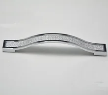 8 шт. современный кухонный шкаф ручки и тянет c. C.160mm кристалл ящик тянуть ручка двери ручки