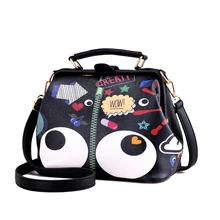 SJ, женские сумки на плечо, женская сумка-мессенджер, сумки, сумки Braccialini, фирменный стиль, ручная работа, рисунок из мультфильма, большие глаза