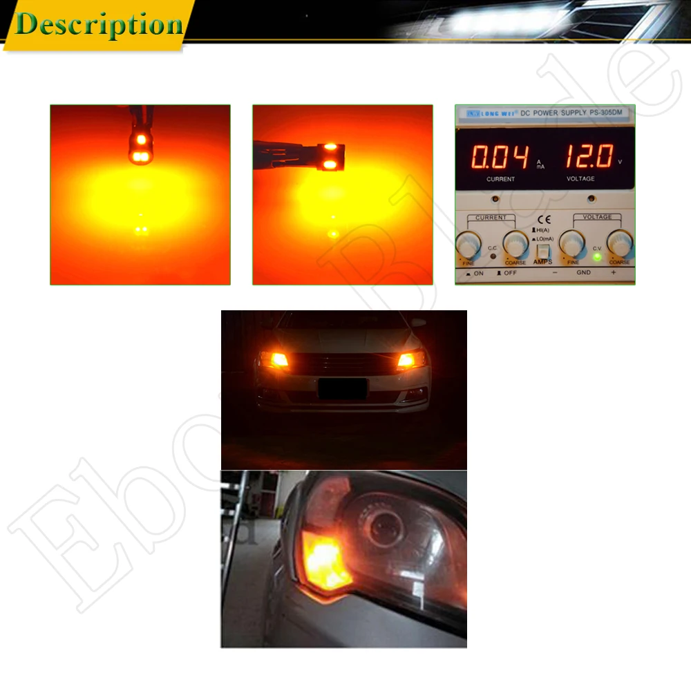 Автомобильный светодиодный светильник T10 W5W t 10 5w5 194 SMD для чтения интерьера