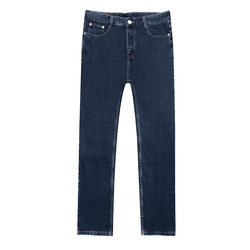 2021 New 100% Cotton Mens Businees Jeans Classic Male Long Blue Denim Pants Spring Autumn Men Brand Regular Fit Jeans Size 28-42 3
