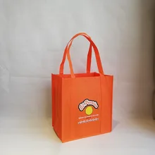 Оптовые продажи 500 шт/партия пакеты с печатью по заказу логотипа многоразовая переноска для фруктовая сумка усиленная Нетканая продуктовая хозяйственная сумка для супермаркета