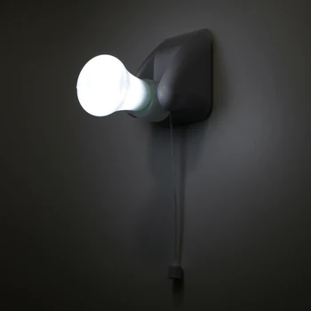 

For Bedroom Corridor Toilet Wire Switch Portable Wall Mount Cabinet Lamp Night Light AAA Battery LED Bulb
