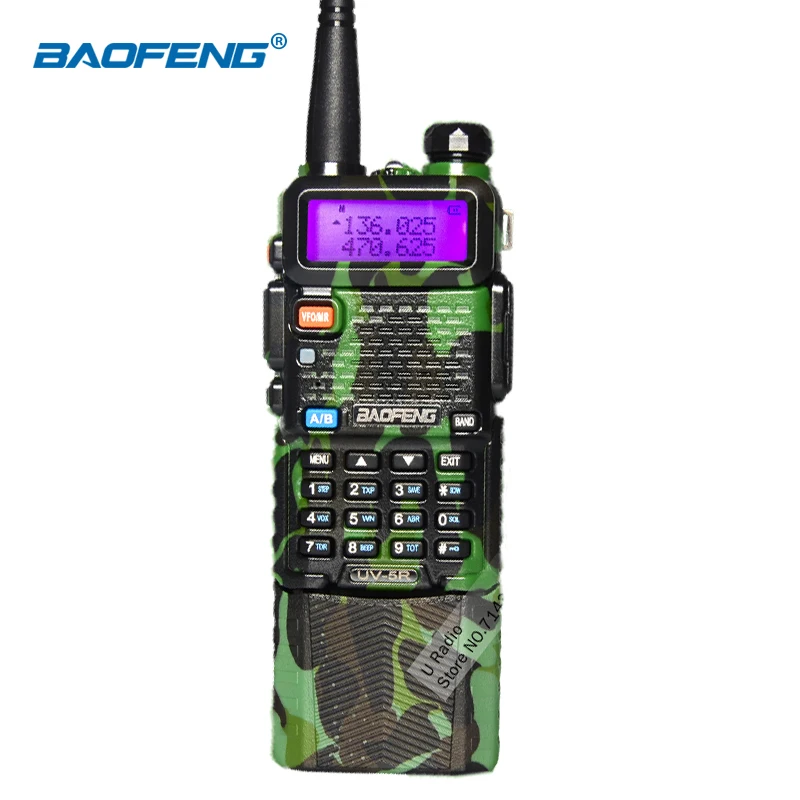 BAOFENG UV-5R рация с 3800 мАч литий-ионная батарея камуфляж 136-174/400-520 МГц двухдиапазонный двухстороннее радио VHF/UHF UV5R