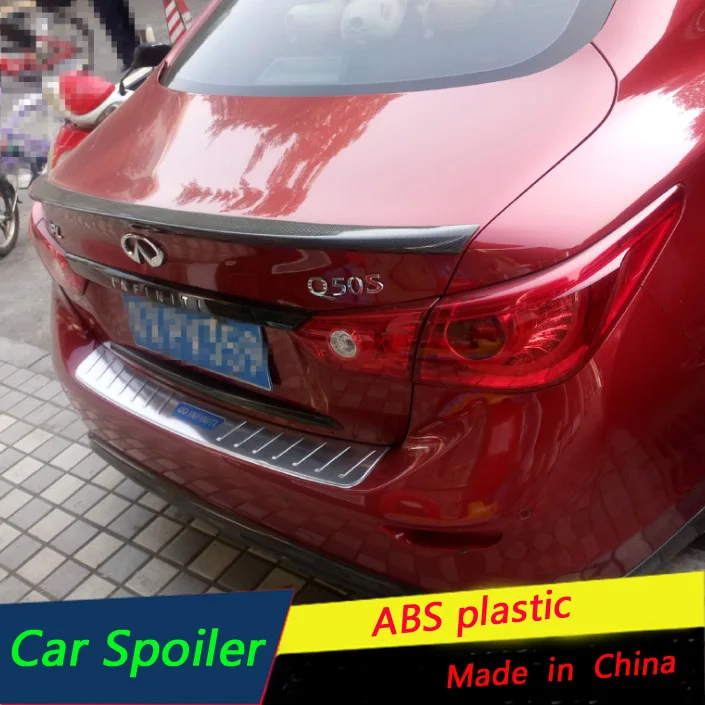 For Infiniti Q50 2014 2015 2016 Spoiler Carbon Fibre Material Car Rear Wing Trunk Spoiler For