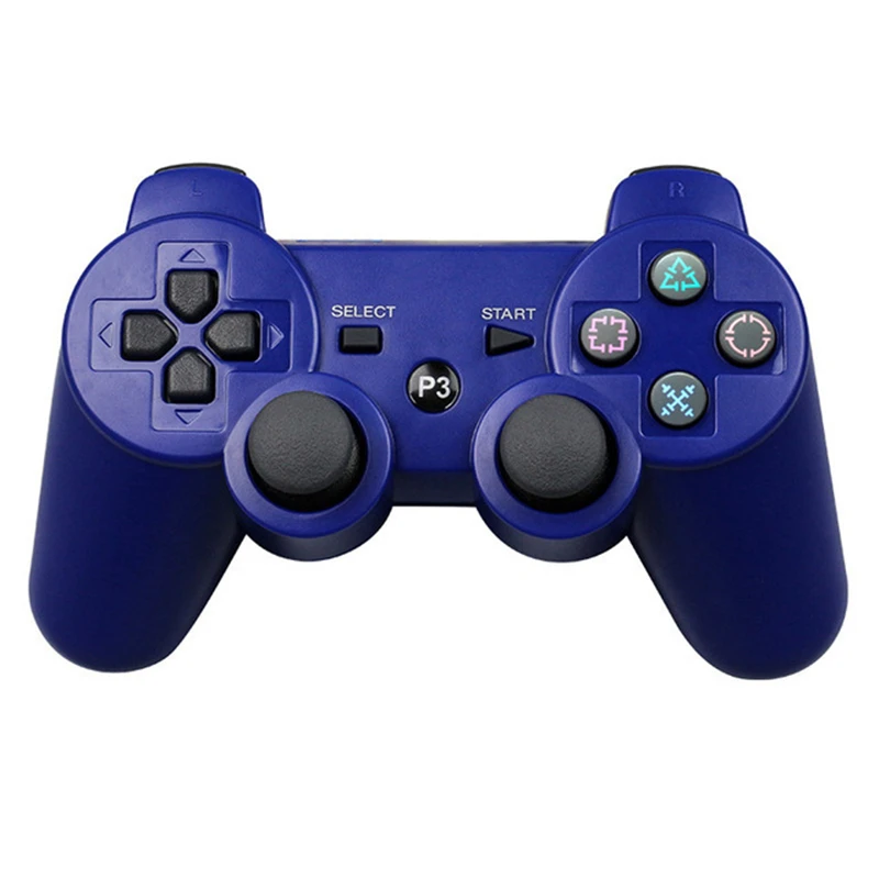 Беспроводной Bluetooth контроллер для sony PS3 геймпад для Play Station 3 джойстик для sony Playstation 3 PC для Dualshock контроллер - Цвет: Синий