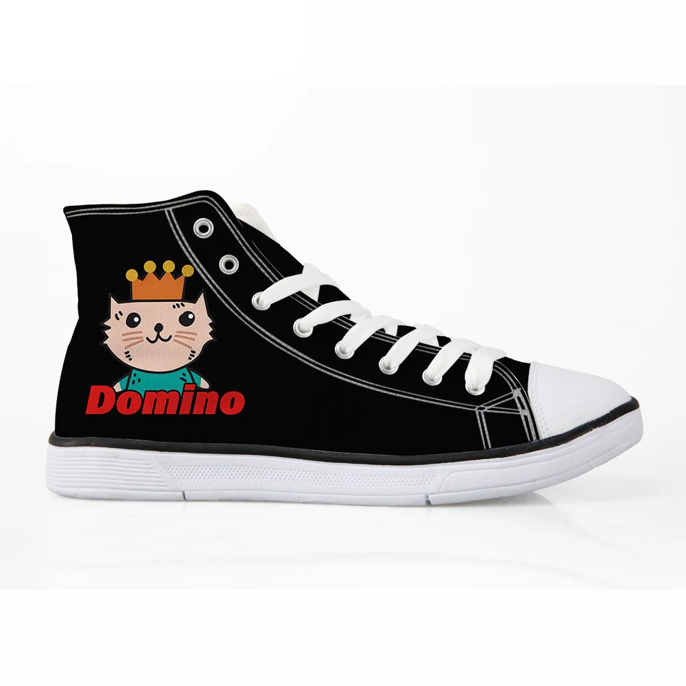 

NOISYDESIGNS Black Vulcanize Shoes Men Cute Rabbit 3D print High Top Canvas Shoes for Male Sneakers Breathable Flats Shoe