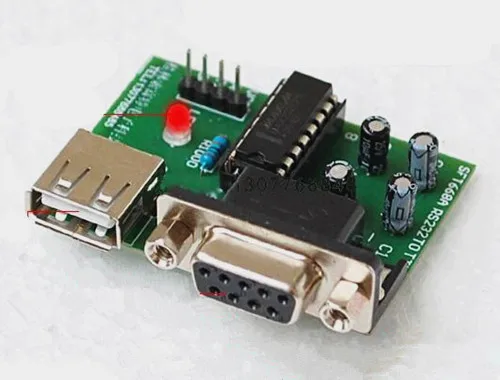 

FREE Shipping!!! MAX232 RS232 to TTL / upgrade brush small board / STC microcontroller ISP downloader kit (parts)