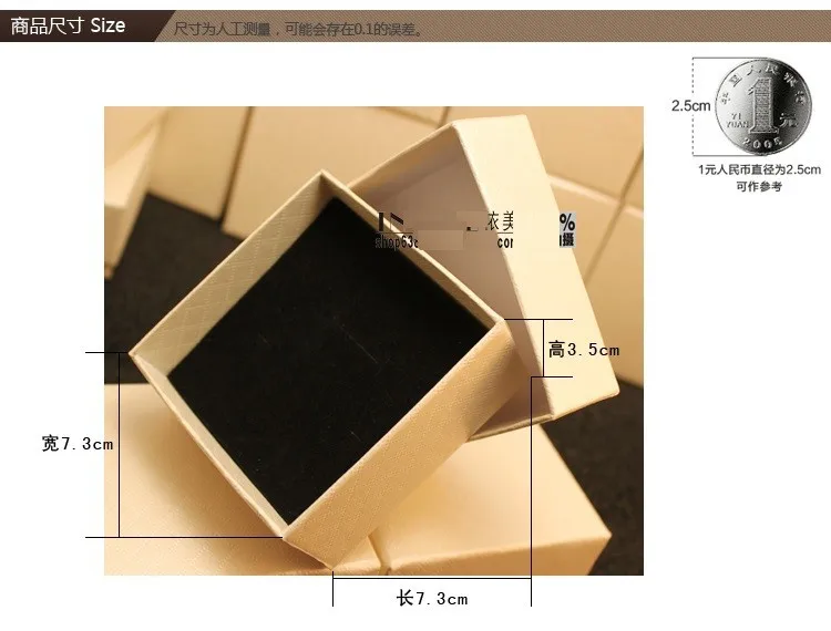 Высококачественная сетка принцесса шкатулке кольцо браслет quare Подарочная коробка 7.3x7.3x3.5 см 4 разных изделие quare коробки с губкой
