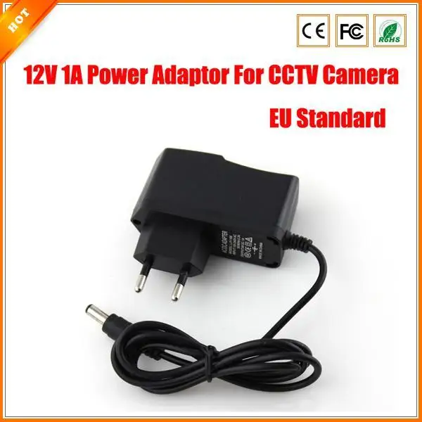 

AC 100-240V DC 12V 1A EU Plug AC/DC Power adapter charger Power Adapter for CCTV Camera (2.1mm * 5.5mm)