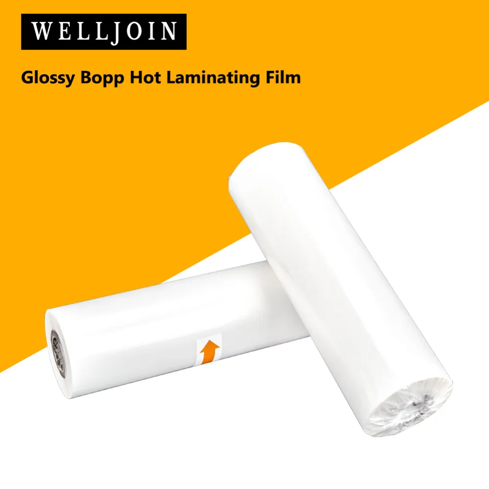

2 Rolls 17.3"x 656' 1mil Glossy Bopp Hot Laminating Film 1" Core for Lamination Laminate machine 25 MIC