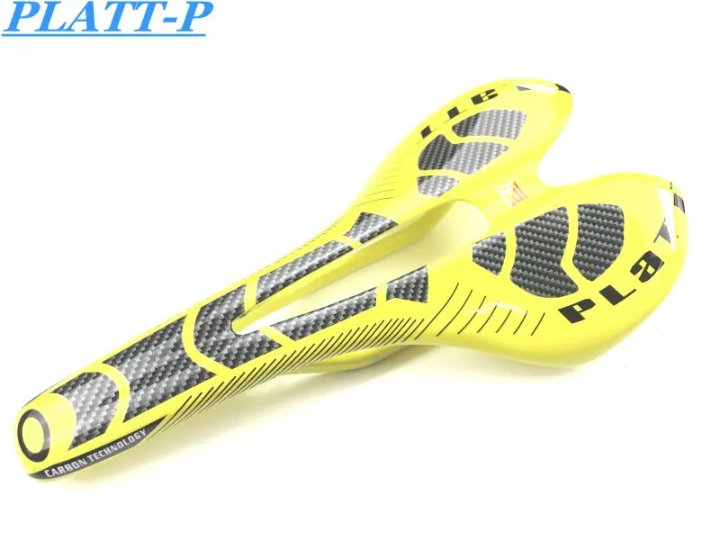Buy Full carbon saddle bicycle saddles yellow gloss or