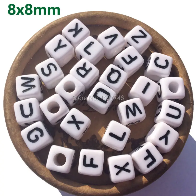 Бусины с большими отверстиями для бижутерии 8 мм 50 шт.|letter beads|alphabet beadsacrylic beads |