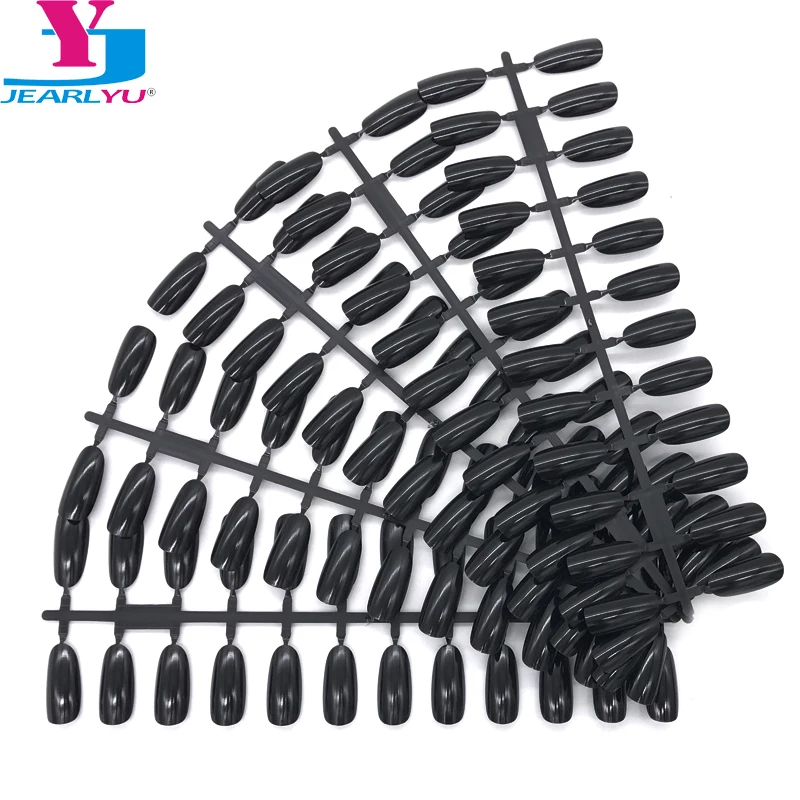 Hot 5Pcs Full Beauty Nail Art Tips Practice Display Set Fake Nail Swatch Sticks Black Diy Color Polish Gel Training Palette Tool