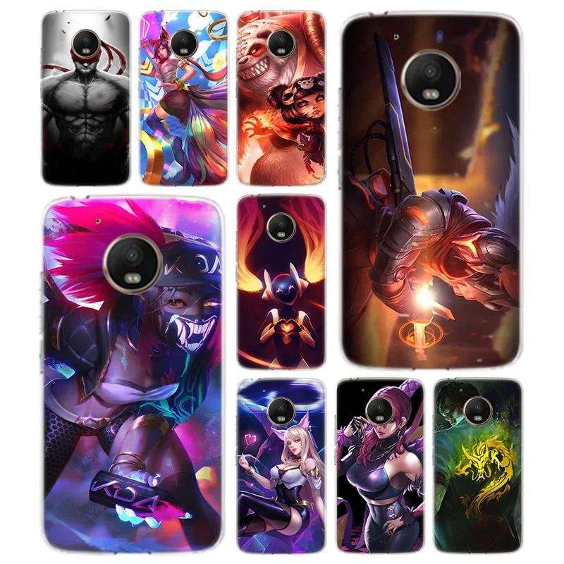 

League of Legends KDA TPU Phone Case For Motorola Moto G7 G6 G5S G5 E4 Plus G4 E5 Play Gift Pattern Coque Cover Shell