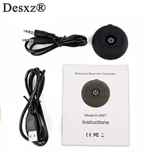 Desxz Bluetooth передатчик многоточечный беспроводной Blutooth аудио музыка стерео Transmite Ключ адаптер для ТВ ПК планшет MP3