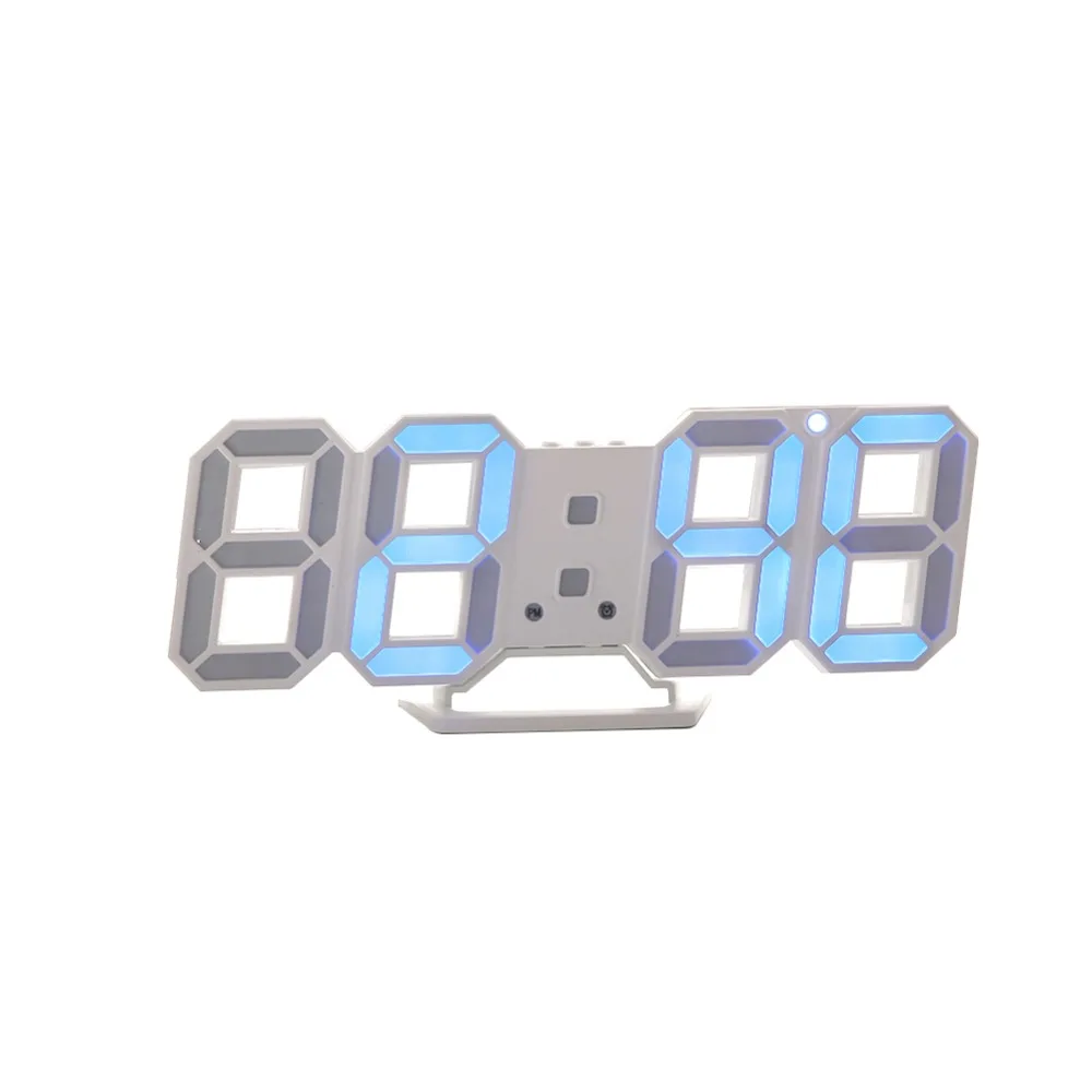 3D светодиодный Moderen настенные часы Дисплей 3 Яркость уровней затемнения Ночная Повтор Функция для дома, кухни, офиса#252761