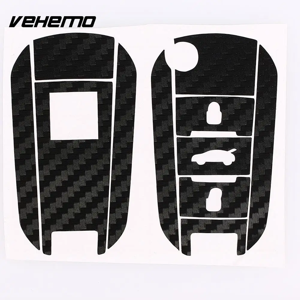 

Vehemo Carbon Pattern Auto Key Sticker Car Key Sticker Car Decoration Car Remote Control Sticker PVC for Peugeot 2008 308 408