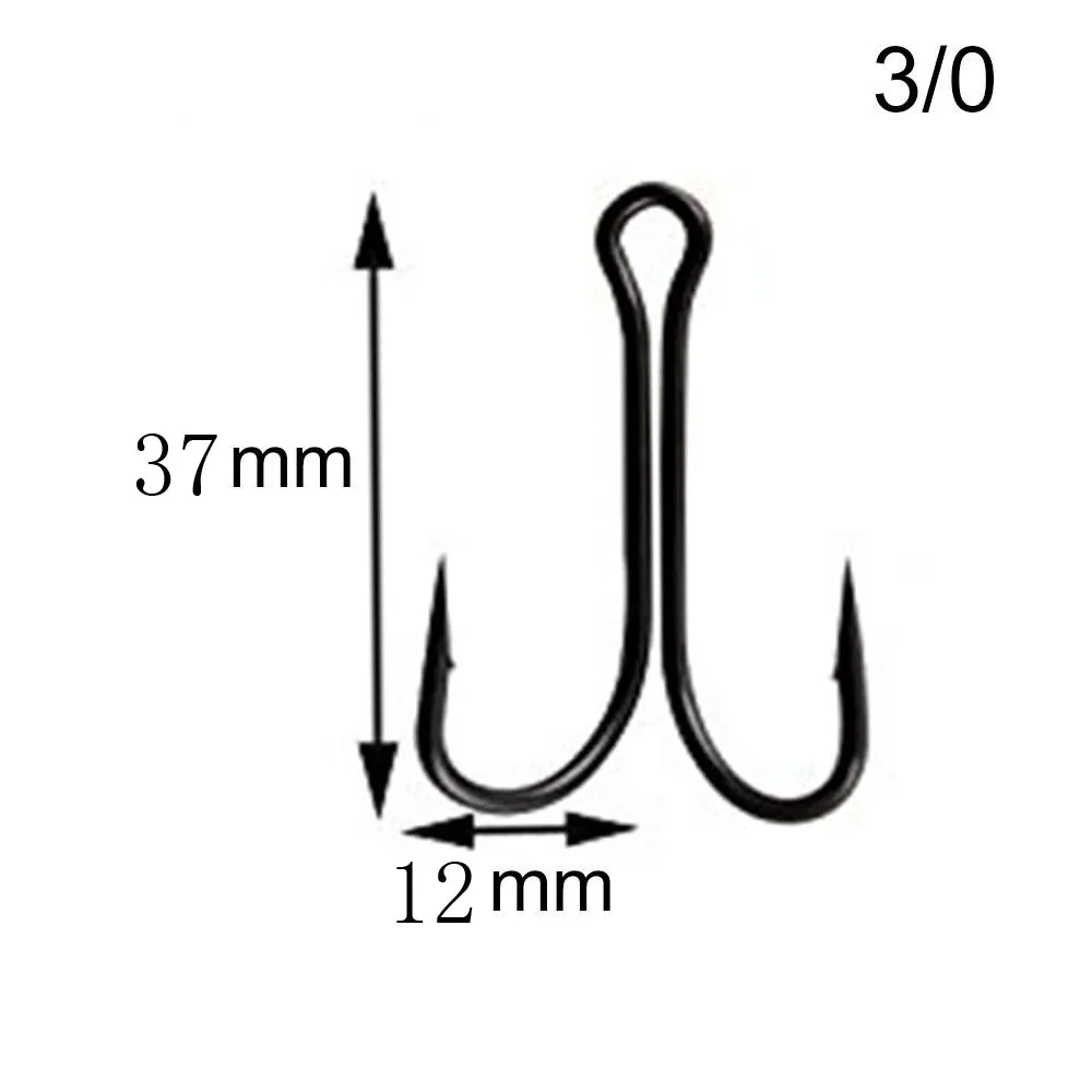 JSM 50 шт./лот двойной высокоуглеродистой стали Черный рыболовные крючки двойной якорь крюк Морская Рыбалка снасти РАЗМЕР 8#-4/0 - Цвет: 3 0