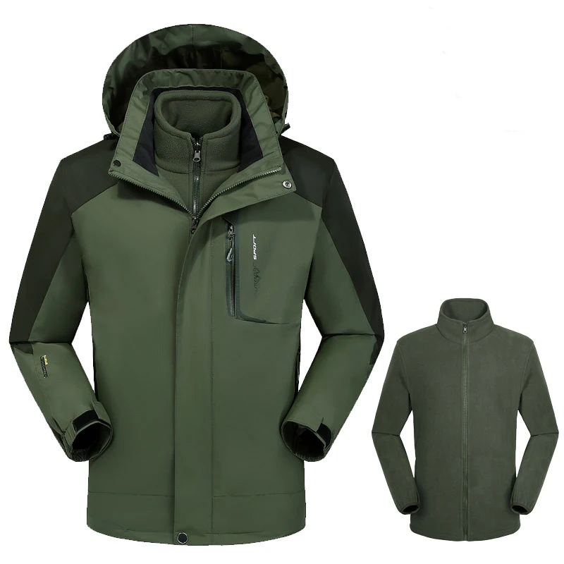 

Winter men jackets thermal jaqueta thick jacket coat for men warm Windbreaker jacket outwear Waterproof Windproof Three-piece