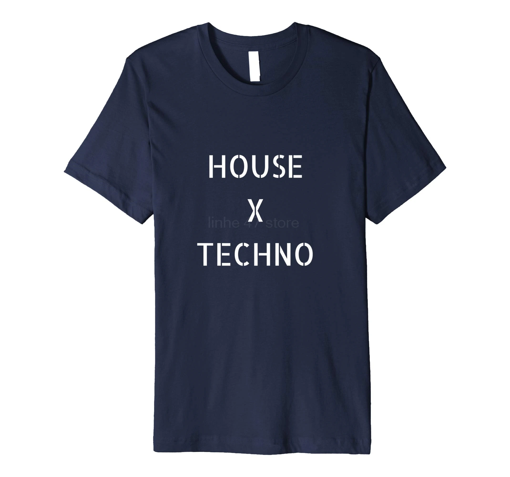 House X Techno рубашка новая модная футболка новая брендовая рубашка Высококачественная Футболка с принтом