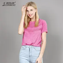 Высокие футболки EXPERIENC для мужчин и женщин, футболки с короткими рукавами для бега,, Новые быстросохнущие футболки для альпинизма на открытом воздухе