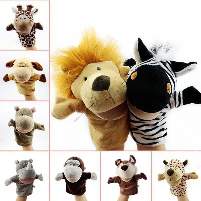 

Cute Anime Story Learning Baby Kid Children Zoo Plush Toy Animal Hand Glove Puppets Cute Kawaii Gift