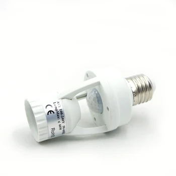 

E27 LED Lamp Holder Converter Smart AC110V 220V Infrared PIR Motion Sensor Bulb Socket Switch Base Converter Lamp Holder Adapter