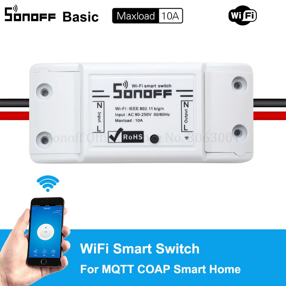 Беспроводной Выключатель Sonoff Basic Wifi дешевый универсальный пульт дистанционного