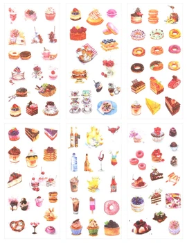 

Delicious cake diy decorative sticker(1pack=6pieces)