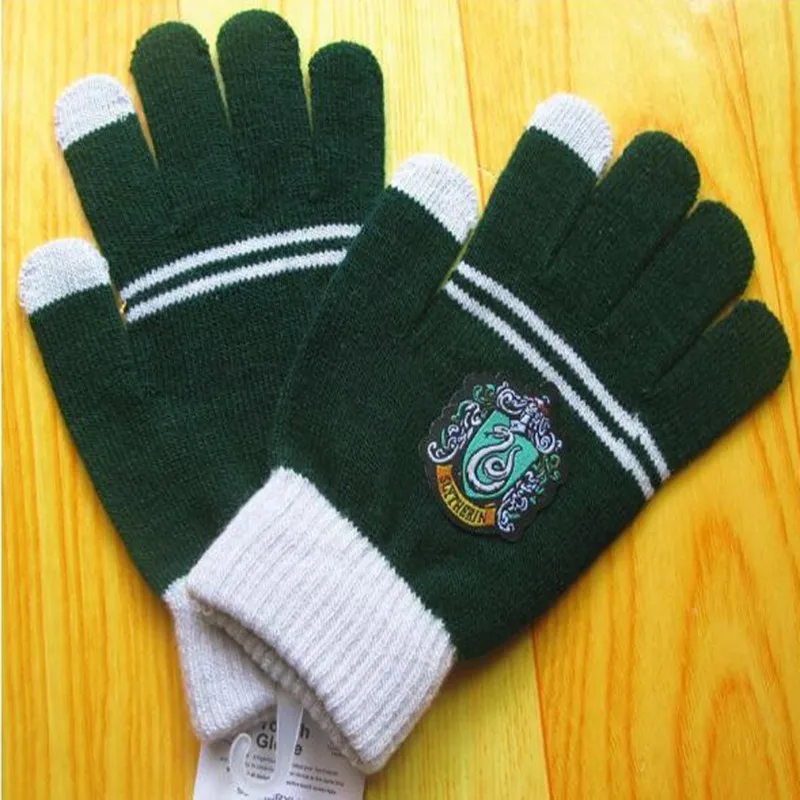 Волшебные Носки изображением Поттера, перчатки, школьный подарок Гриффиндора для женщин/мужчин/девочек/мальчиков, фантастические игрушки зверей - Цвет: green snake 0483