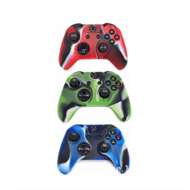 Best Offers Gen Game 1x Soft Silicone Protective Skin Case Cover + 2x Thumb Sticks Caps Grips for Microsoft Xbox One 1 Wireless Controller