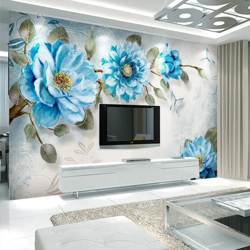 

Modern minimalist hand-painted oil painting Peony flowers European-style wall decorative painting Specializing in the production