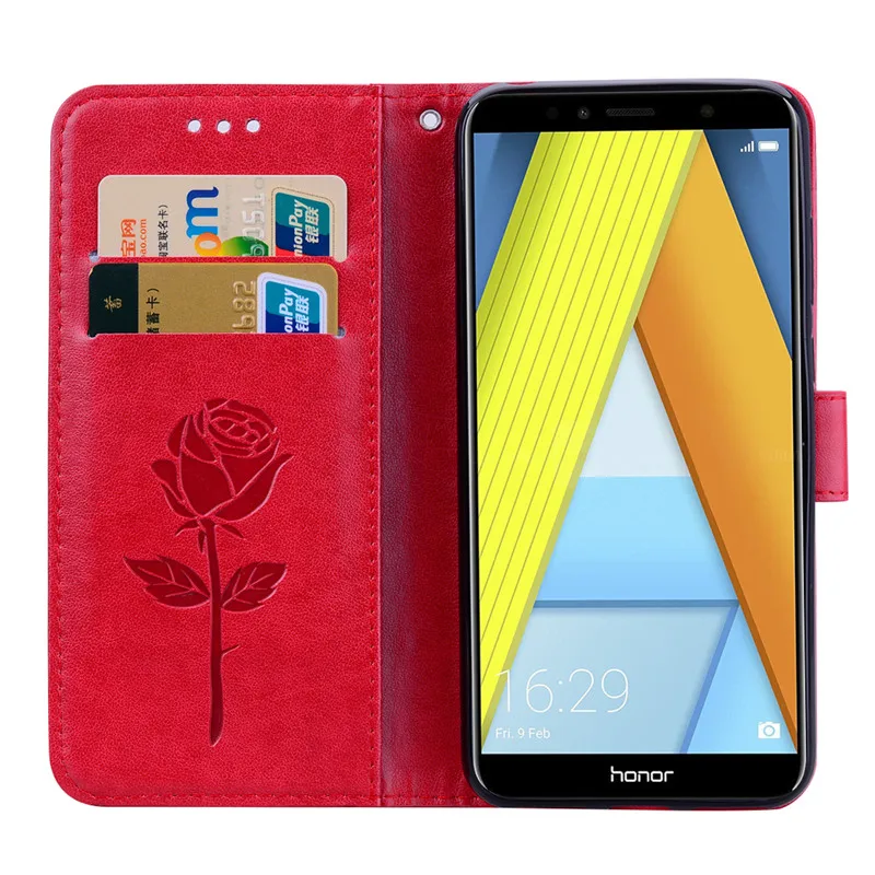 Чехол для Huawei Honor 7A 7C мягкий силиконовый + кожаный чехол книжка с бумажником Pro