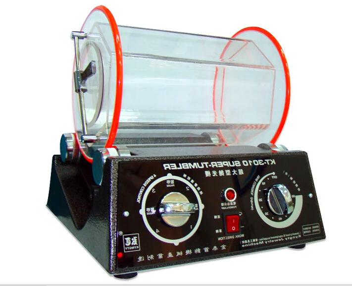 220v Large Jewelry Vibratory Tumbler Barrel Rotary Rock Tumbler Gold