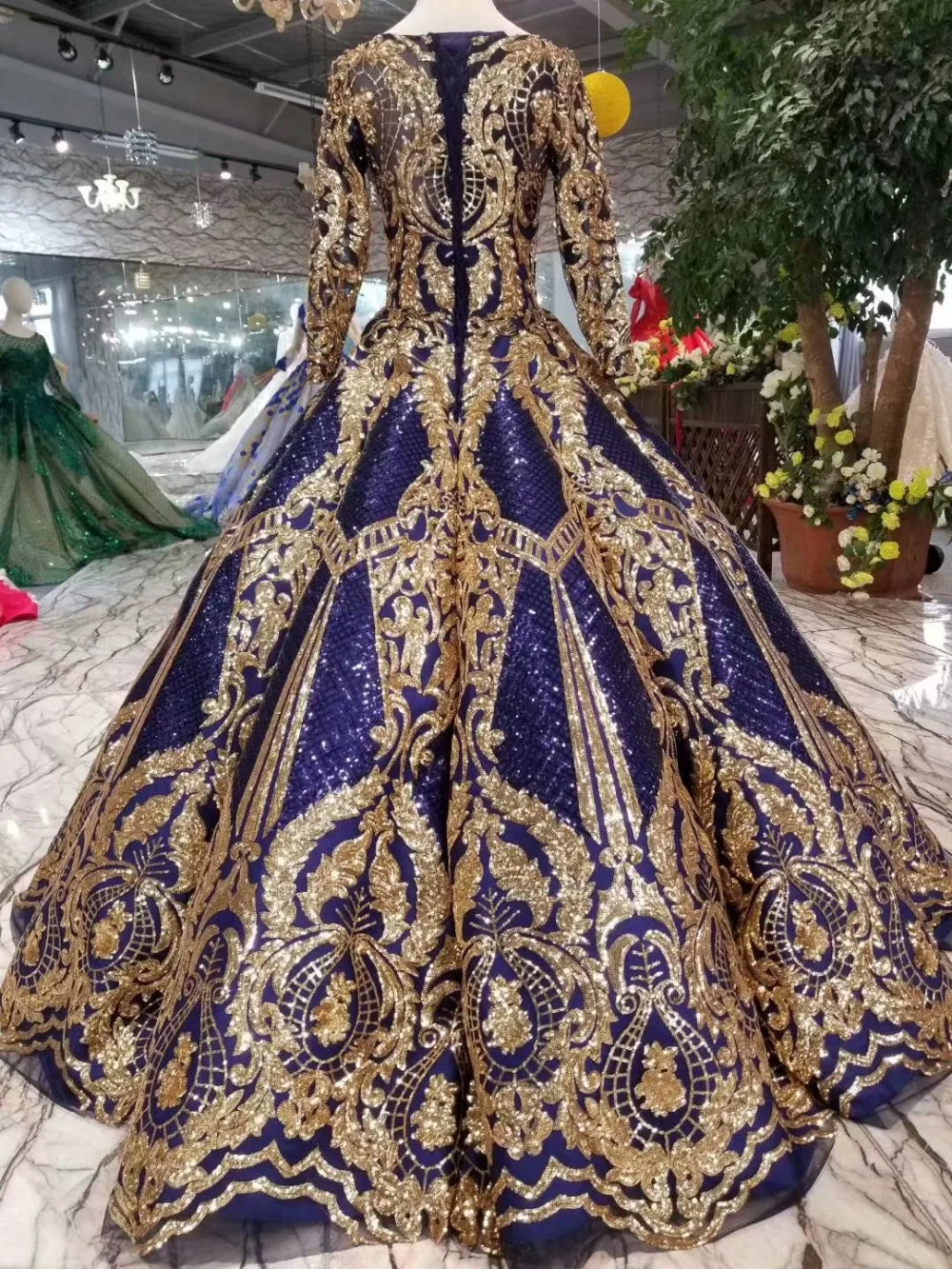 Modabelle Саудовская Аравия Королевский синий Арабский Вечерние платья Vestido роскошный голубой длинный рукав вечернее платье vestidos Festa