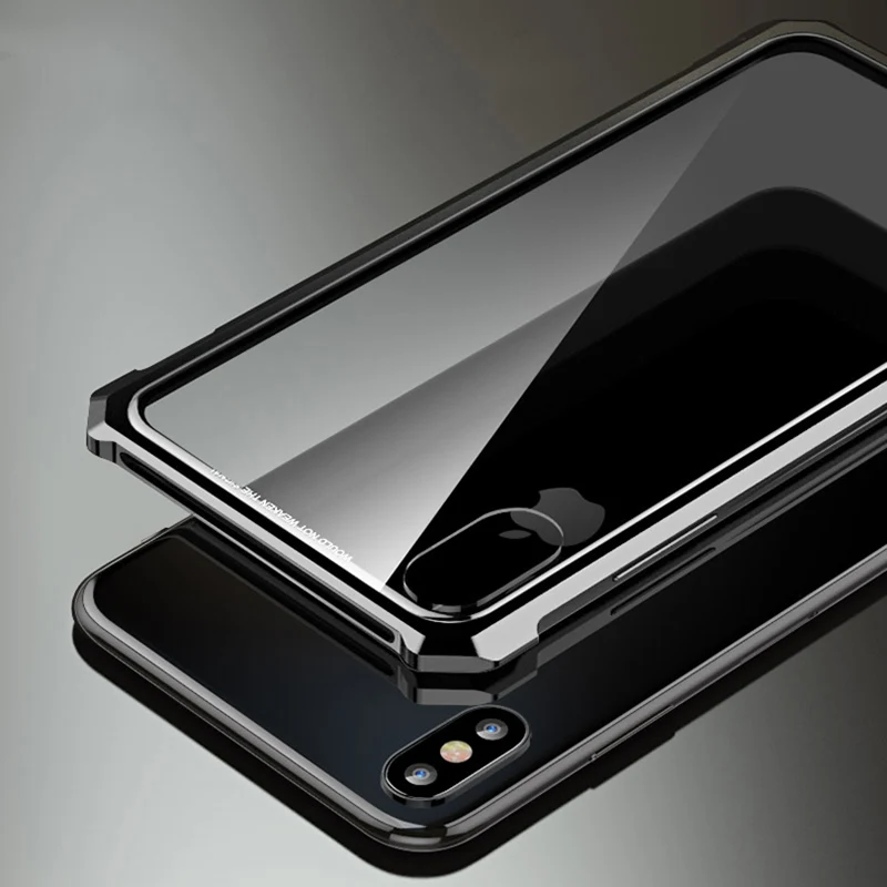Металлический чехол для iPhone xs чехол Роскошный прозрачный жесткий пластиковый Алюминиевый металлический каркас чехол для iPhone XS чехол для MAX XR тонкий