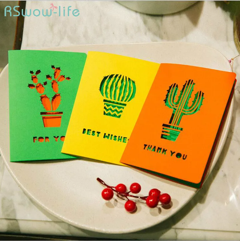 

Creative Cactus Greeting Card Customizable Valentine's Day Birthday Card Mother's Day Greeting Card DIY Gift