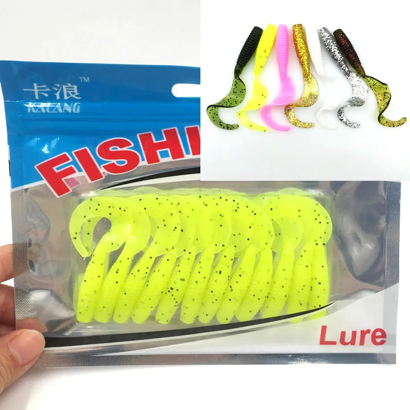 12pcs/bag  fishing soft lure fishing soft Artificial baits 60mm/1.76g soft bait for fishing free shipping 113