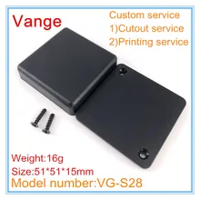 10 шт./лот, форма, оболочка, нормальный черный ABS Пластиковый материал, чехол, корпус diy 51*51*15 мм с винтами для модуля продукта