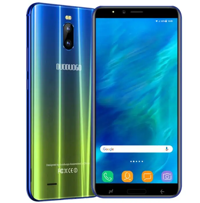 TEENO DUODUOGO J6+ мобильный телефон Android 8,1 6," HD экран 18:9 3 ГБ+ 16 Гб Dual Sim мобильный смартфон разблокированные сотовые телефоны - Цвет: Синий