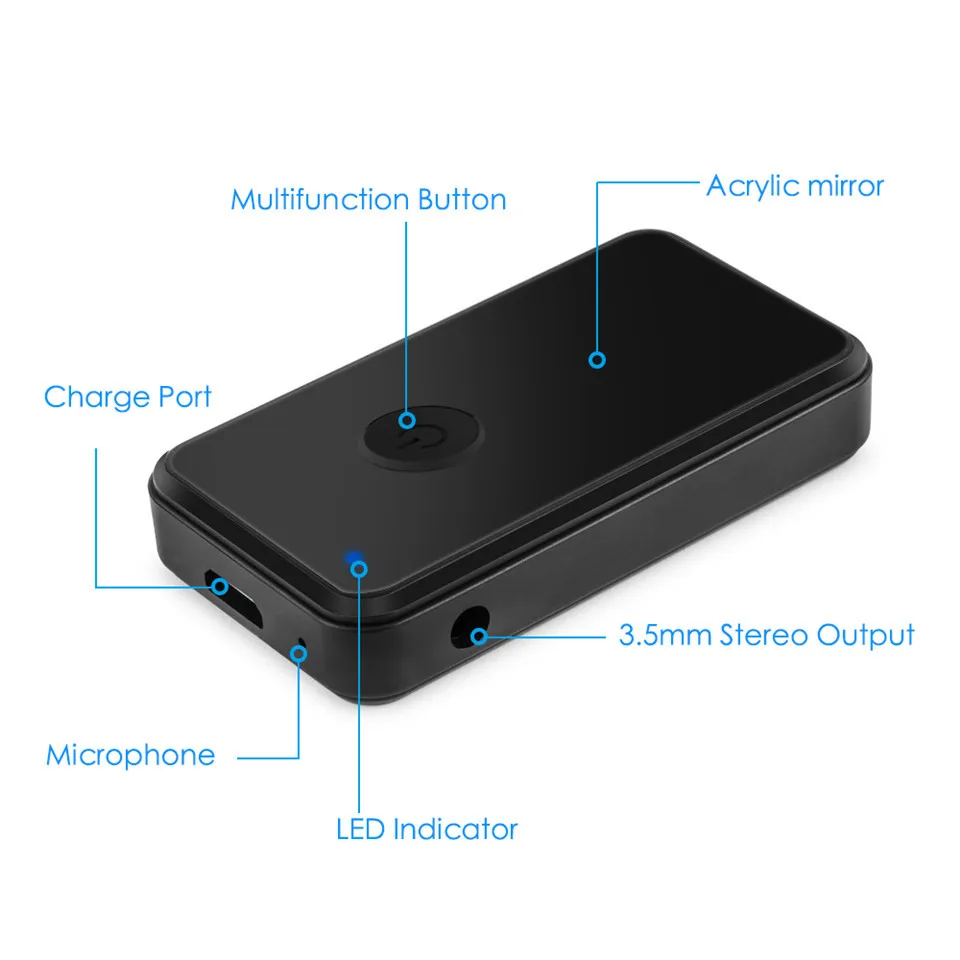 Wirelesss Bluetooth Transmitter Receiver 2-in-1 A2DP 4.2 Bluetooth Car Kit Aux 3.5mm Audio Adapter for TV,Home Stereo,Smartphone (1)